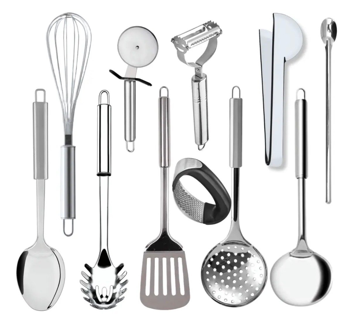 Kit 11 utensílios para cozinha de Inox